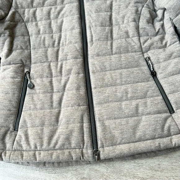 Lole Lightweight Quilted Fabric  Puffer Jacket in Grey Mauve - Picture 8 of 16